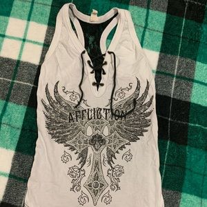 Affliction lace tank